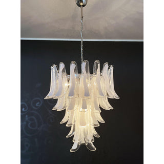 Mazzega Tiered Pink Glass Petal Chandelier