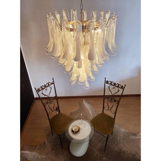 Mazzega Tiered Pink Glass Petal Chandelier