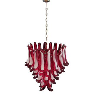 Mazzega Tiered Pink Glass Petal Chandelier