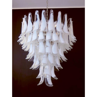 Mazzega Tiered Pink Glass Petal Chandelier