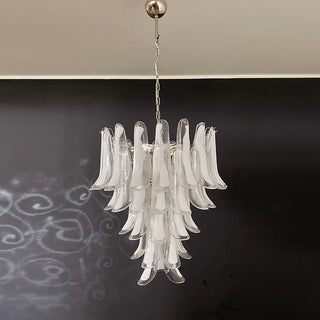 Mazzega Tiered Pink Glass Petal Chandelier