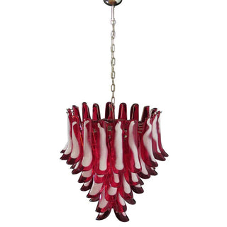 Mazzega Tiered Pink Glass Petal Chandelier