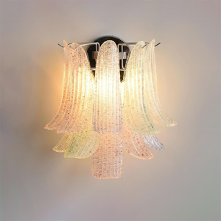 Luna Art Deco Ribbed Glass Wall Sconce