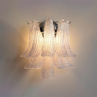 Luna Art Deco Ribbed Glass Wall Sconce