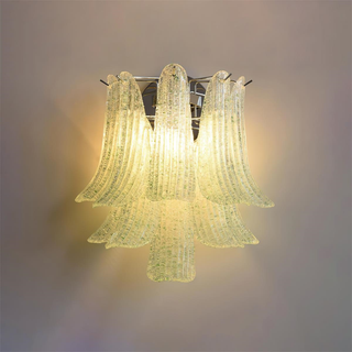 Luna Art Deco Ribbed Glass Wall Sconce