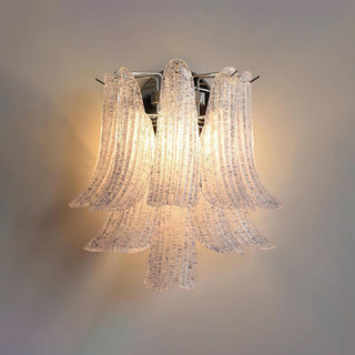 Luna Art Deco Ribbed Glass Wall Sconce