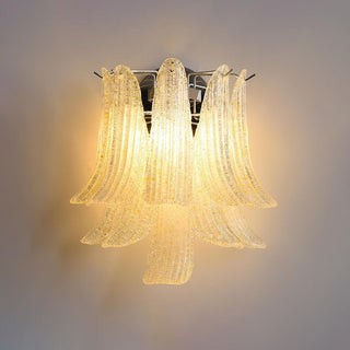 Luna Art Deco Ribbed Glass Wall Sconce