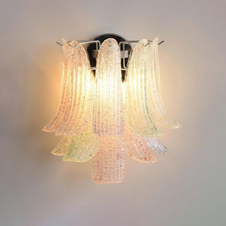 Luna Art Deco Ribbed Glass Wall Sconce
