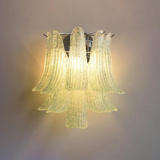 Luna Art Deco Ribbed Glass Wall Sconce