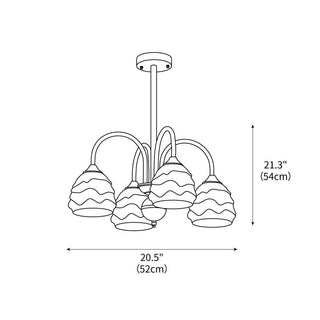 Ice Cream Contemporary Glass Chandelier