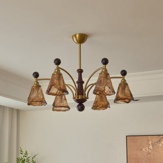 Rosalie Retro Art Glass Chandelier