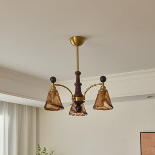 Rosalie Retro Art Glass Chandelier
