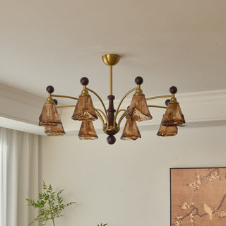 Rosalie Retro Art Glass Chandelier