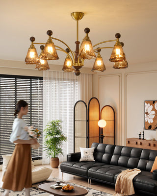 Rosalie Retro Art Glass Chandelier