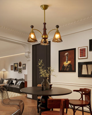 Rosalie Retro Art Glass Chandelier