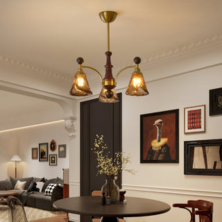 Rosalie Retro Art Glass Chandelier
