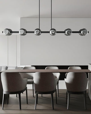 Mercury Sculptural Brass Line Chandelier