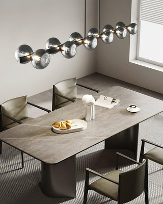 Mercury Sculptural Brass Line Chandelier