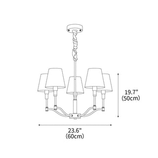 Meridian Century Vintage Brass Chandelier