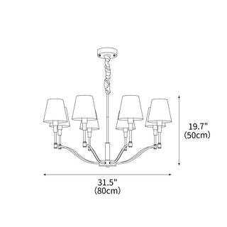 Meridian Century Vintage Brass Chandelier