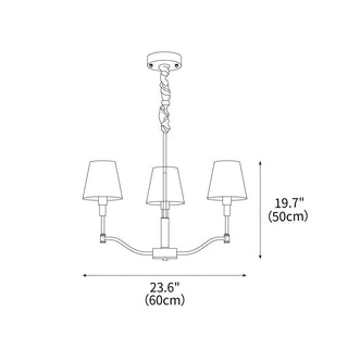 Meridian Century Vintage Brass Chandelier