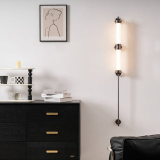 Meridian Minimalist Glass Vertical Wall Sconce