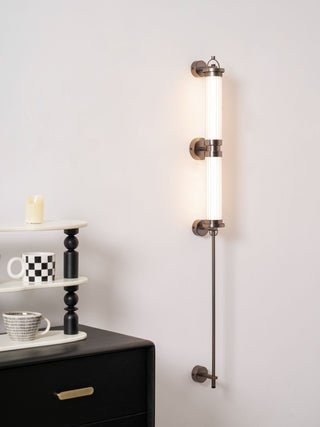 Meridian Minimalist Glass Vertical Wall Sconce