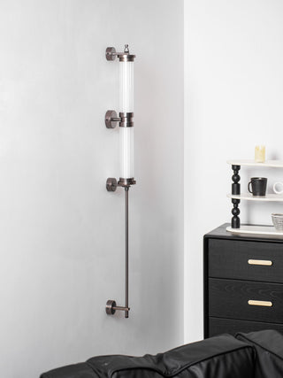 Meridian Minimalist Glass Vertical Wall Sconce