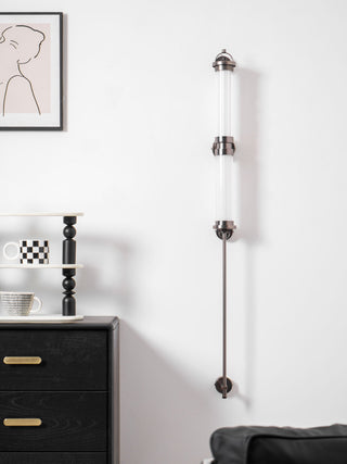 Meridian Minimalist Glass Vertical Wall Sconce