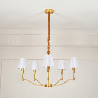 Meridian Century Vintage Brass Chandelier