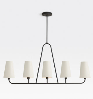 Meridian Black Metal Chandelier