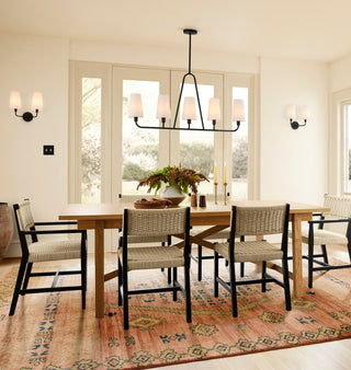 Meridian Black Metal Chandelier