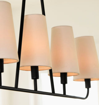 Meridian Black Metal Chandelier