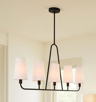 Meridian Black Metal Chandelier