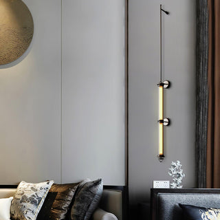 Meridian Minimalist Glass Vertical Wall Sconce