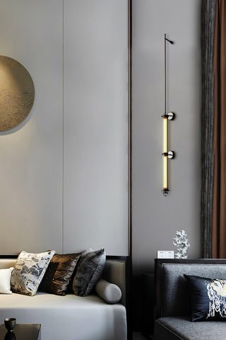 Meridian Minimalist Glass Vertical Wall Sconce