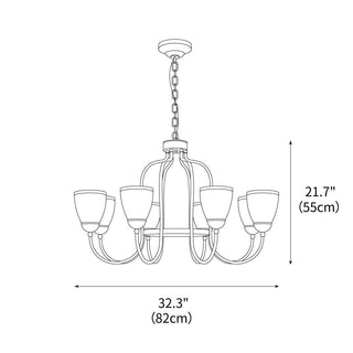 Meruna Vintage Brass Chandelier