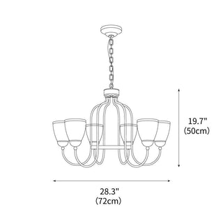 Meruna Vintage Brass Chandelier