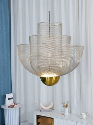 Mesh Tiered Mesh Pendant Light