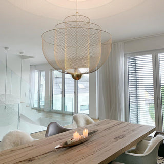 Mesh Tiered Mesh Pendant Light