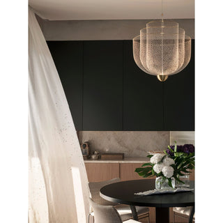 Mesh Tiered Mesh Pendant Light