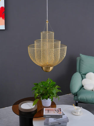 Mesh Tiered Mesh Pendant Light