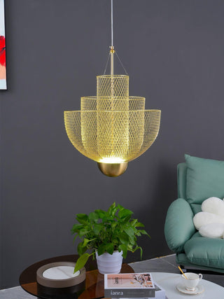 Mesh Tiered Mesh Pendant Light