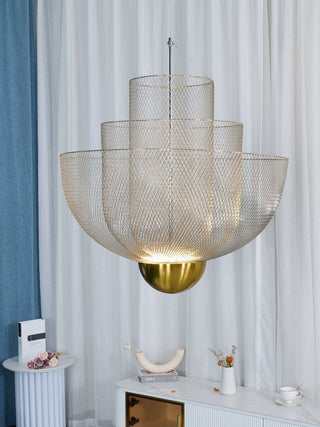 Mesh Tiered Mesh Pendant Light