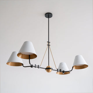 Midnight Symphony Modern Brass Chandelier