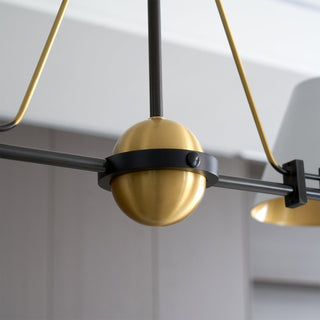 Midnight Symphony Modern Brass Chandelier
