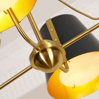 Midnight Symphony Modern Brass Chandelier