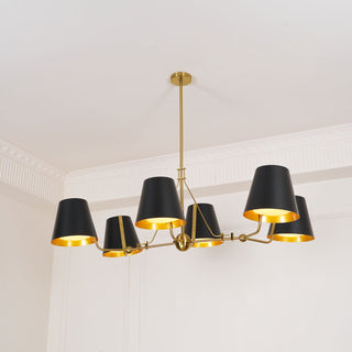 Midnight Symphony Modern Brass Chandelier