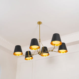 Midnight Symphony Modern Brass Chandelier