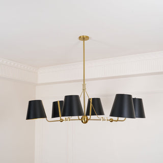 Midnight Symphony Modern Brass Chandelier